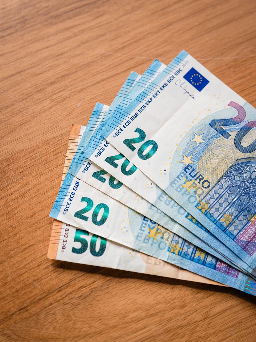 Eurobiljetten van 20 en 50 euro